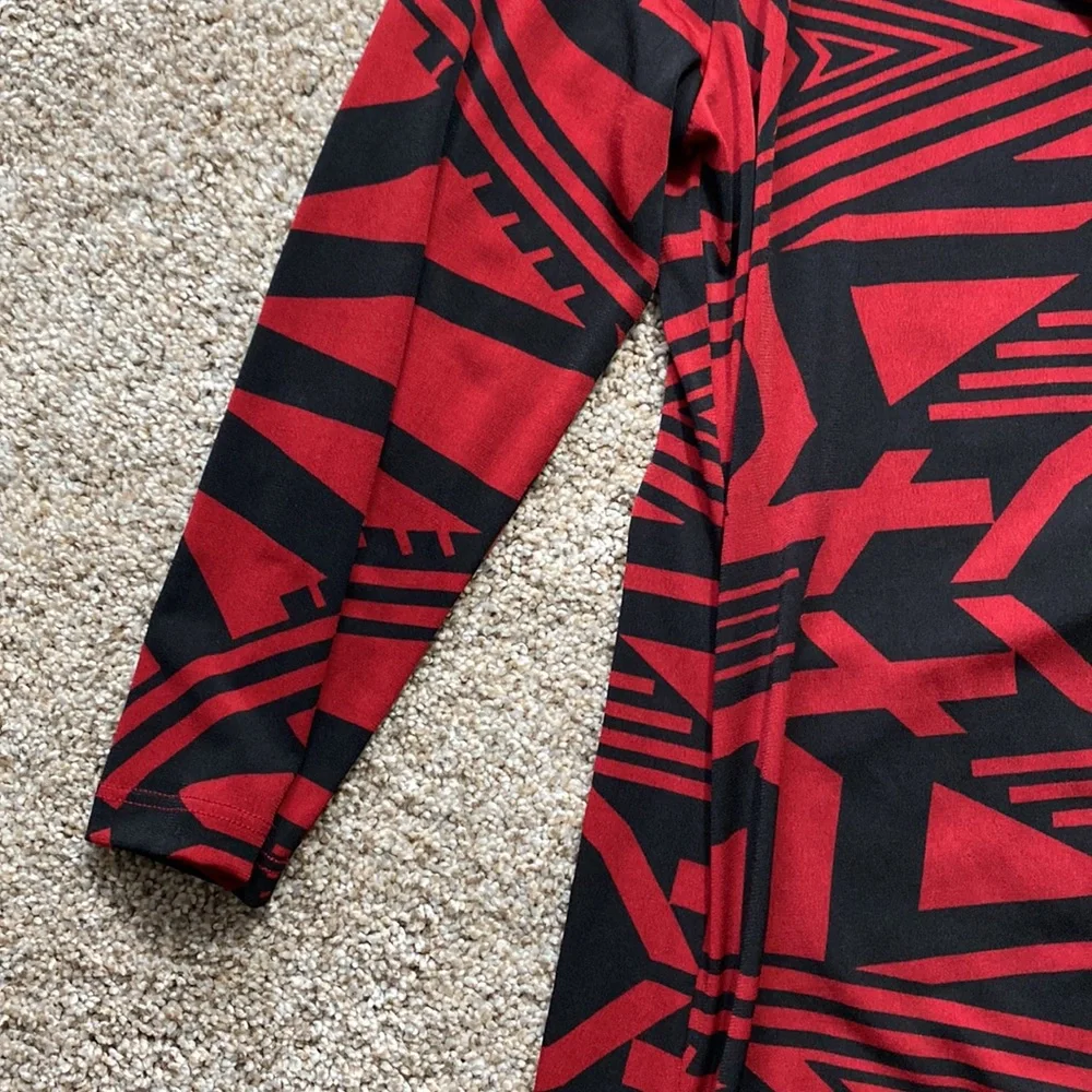 Red and black Karen Kane blouse - Picture 3 of 5